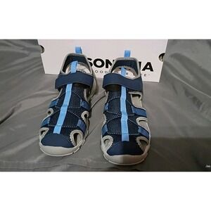 New Sonoma  Outdoor Sandals Boy's Taupe  blue SZ Boys 6